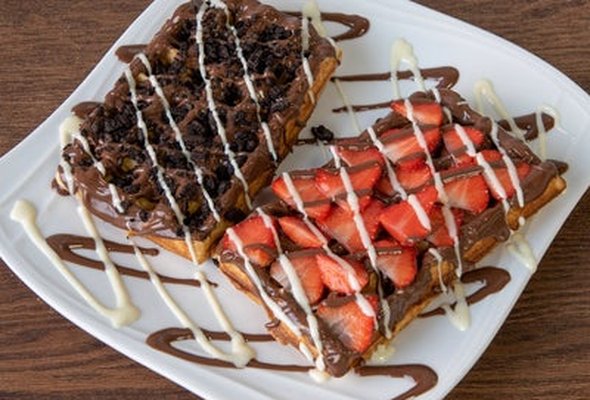 Strawberry and Chocolate Waffle