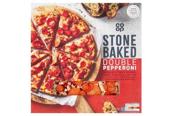 Co-op Chilled Stonebaked Double Pepperoni Pizza 327g