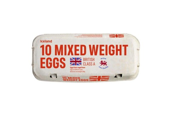 Iceland 10 Pack Mixed Weight Eggs