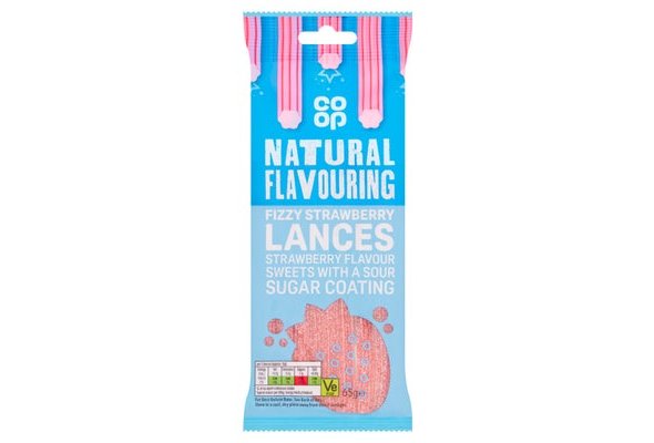 Co-op Strawberry Fizzy Laces 65G
