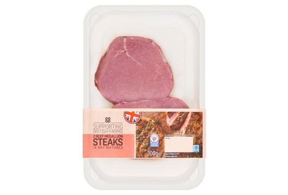 Co-op British Beef Medallions 300G