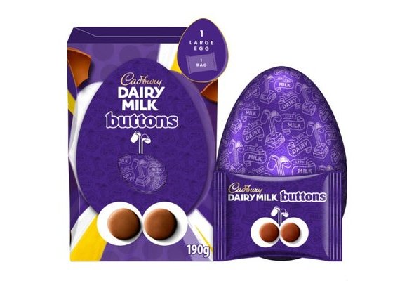 Cadbury Dairy Milk Buttons Traditional Easter Egg 190g