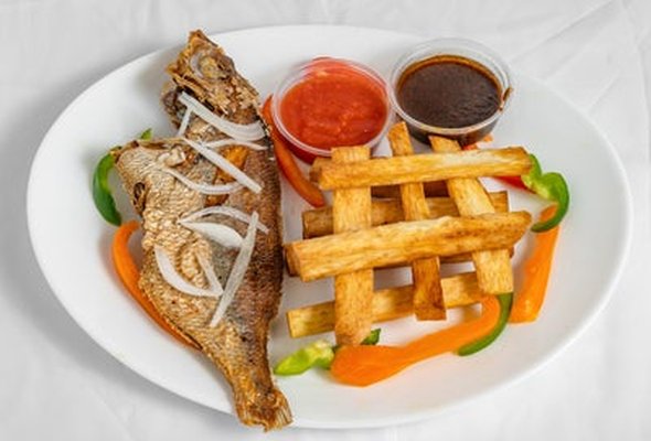 Grilled Tilapia  & Fried Yam