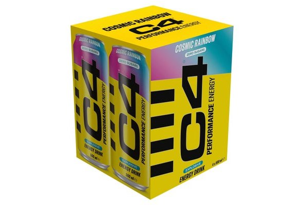 C4 Performance Energy Cosmic Rainbow Energy Drink 4 x 500ml
