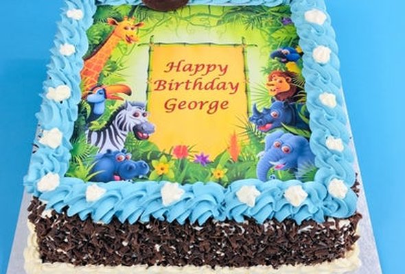 Safari Theme Birthday Cake K628