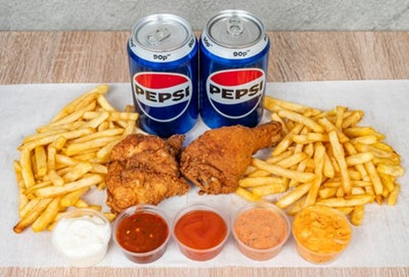 Deal 1 - 1 Pc Chicken Regular Fries Can of Drink