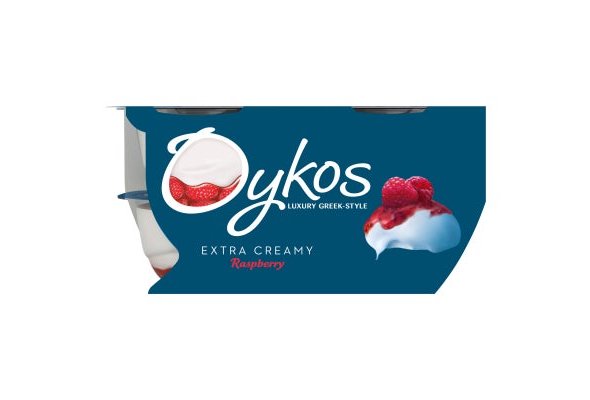 Oykos Raspberry Greek Style Yogurt 4 x 110g