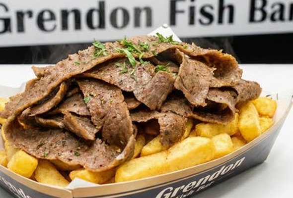 Donner Kebab Meat and Chips