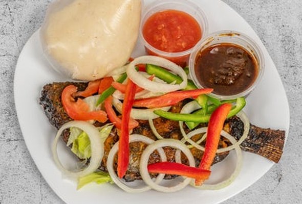 15) Banku and Tilapia