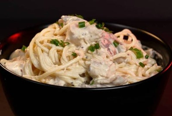 Creamy Chicken and Mushroom Spaghetti