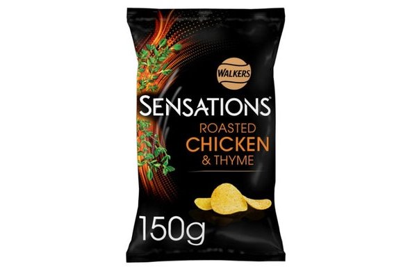Walkers Sensations Roasted Chicken & Thyme Sharing Crisps 150g