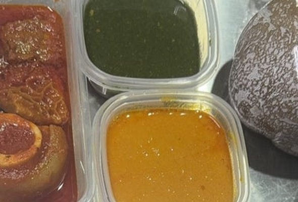Abula (Ewedu and Gbegiri with Amala)