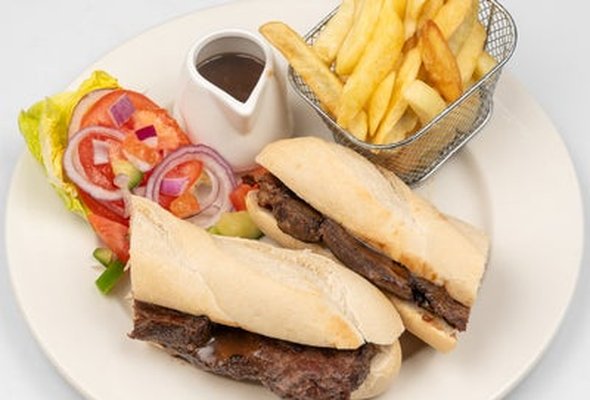 -Sirloin of beef, red onion marmalade, gravy (main dish only)