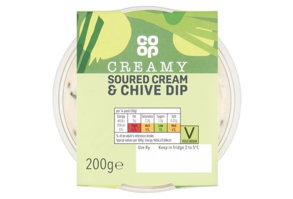 Co-op Creamy Soured Cream & Chive Dip 200g