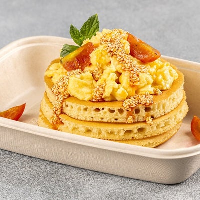 Pancakes With Scrambled Eggs