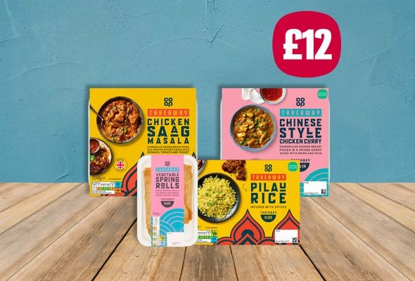 Asian Takeaway for two - 2 Mains & 2 Sides