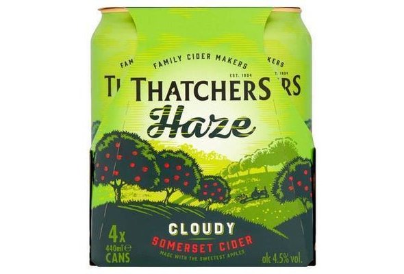 Thatchers Haze Cider 440ml 4pk