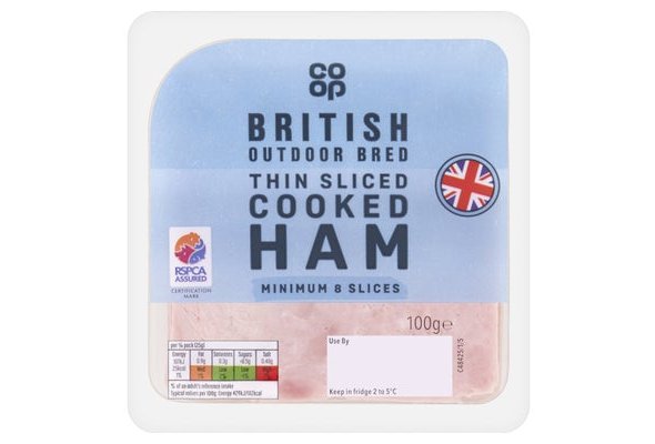 Co-op British Outdoor Bred Thin Sliced Cooked Ham 100g