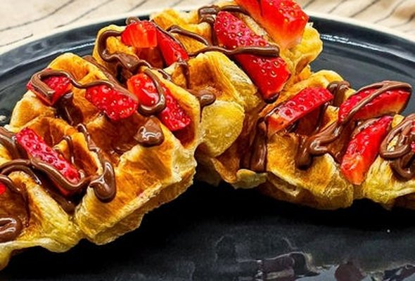 Strawberry delight croffle