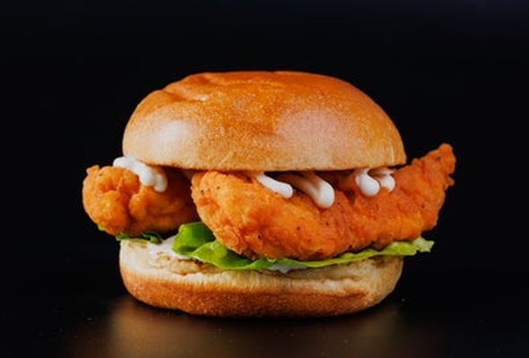 Chicken strip burger