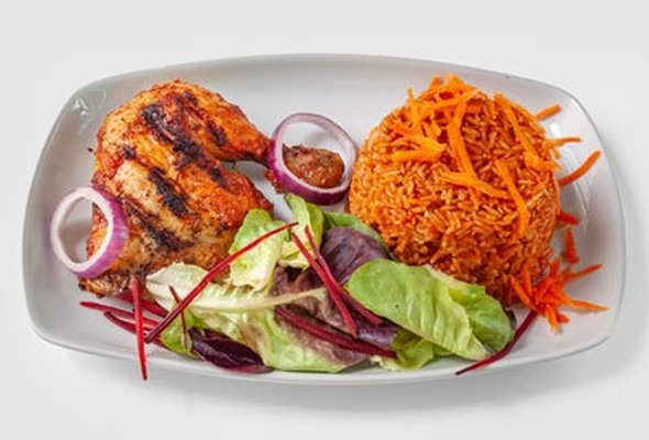 Jollof Rice and Grilled Chicken