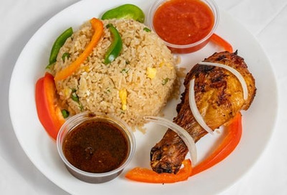 Egg Fried Rice & Fried Chicken