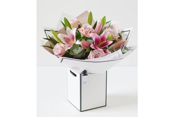 Beautifully Simple Pink Rose & Lily Bouquet