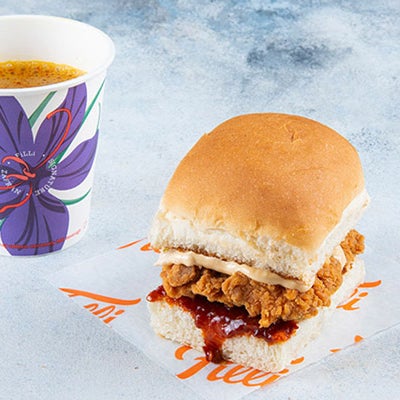 Chicken FIL Z BUNZ with Zafran Tea