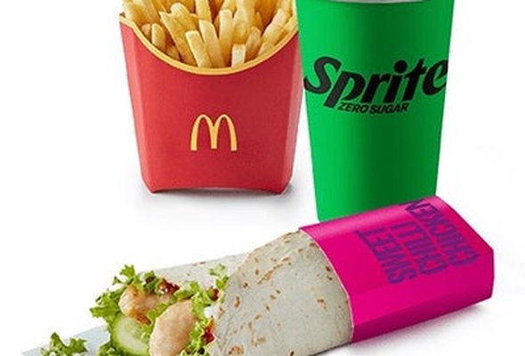 Medium Grilled Sweet Chilli Chicken Wrap Meal