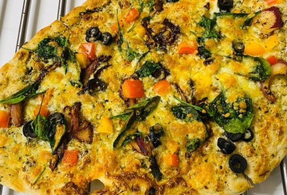Garlic & Olive Pizza Bread