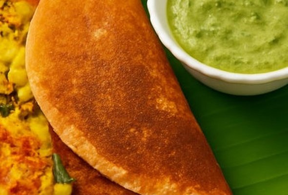 Masala Dosa 2 Pieces and Paliya and Chutney