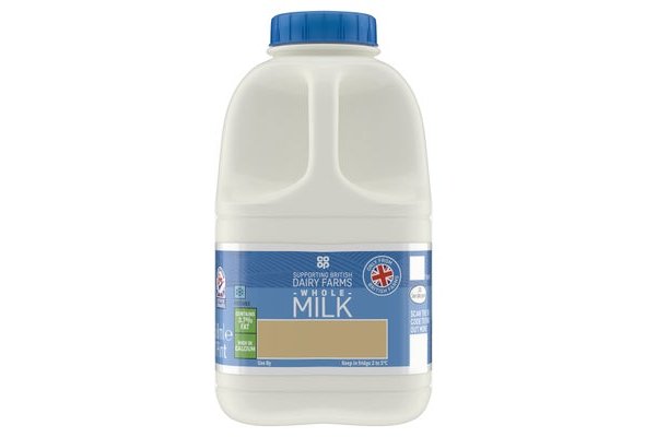 Co-op Whole Milk 1 Pint/568ml