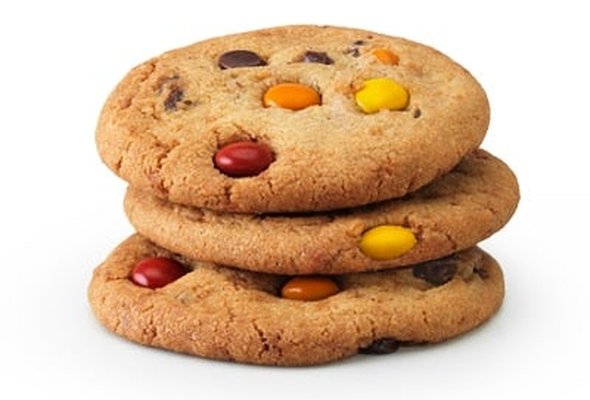 3x  Rainbow Chocolate Chip Cookies