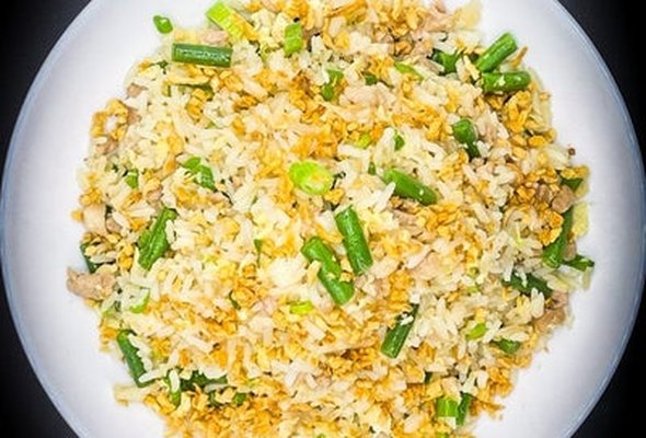 Minced Pork Fried Rice with String Beans and Garlic 蒜香豆角豬肉炒飯