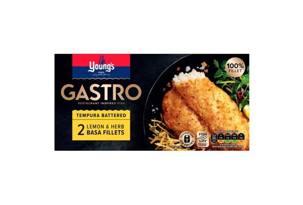 Young's Gastro Tempura Battered 2 Lemon & Herb Basa Fillets 310g