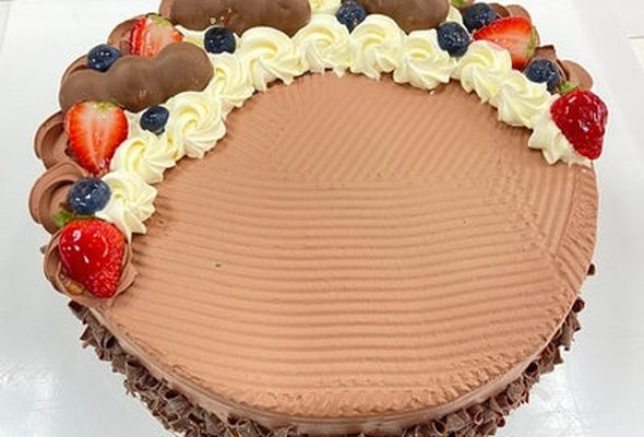 Mix Fruit and Chocolate Deco, Chocolate Sponge, Chocolate Flavour, and Chocolate on Side