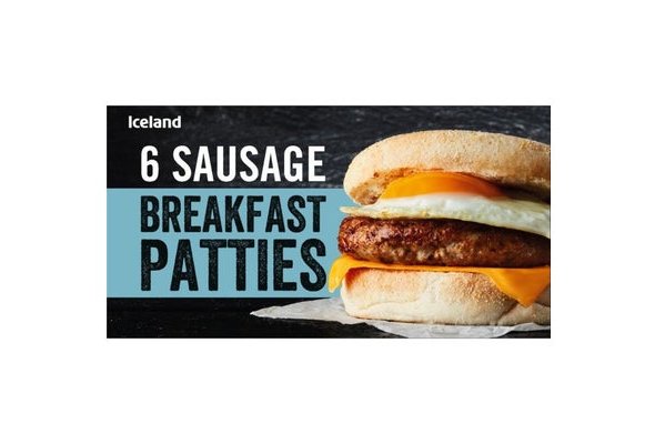 Iceland 6 Sausage Breakfast Patties 342g
