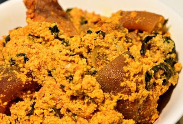 Egusi Soup with Assorted Meat