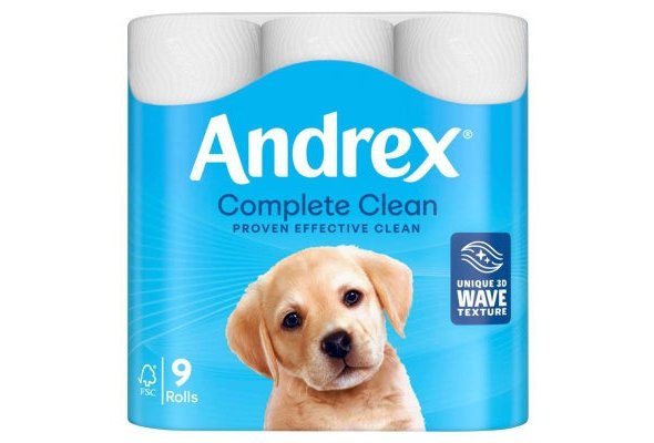 Andrex Complete Clean Toilet Tissue 9 roll