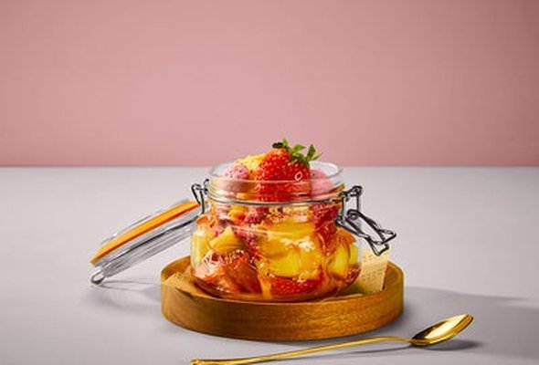 Vegan Mango, Strawberry & Passion Fruit Sundae