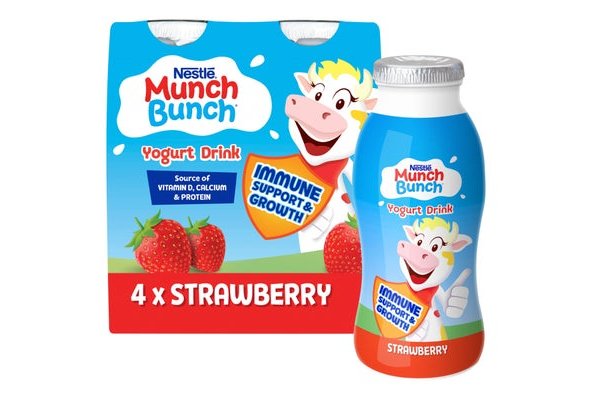 Munch Bunch Strawberry Yogurt Drink 4 x 90g (360g)