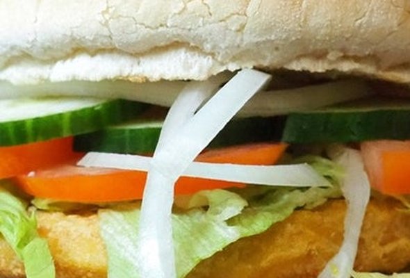 Chicken Fillet Burger and Chips