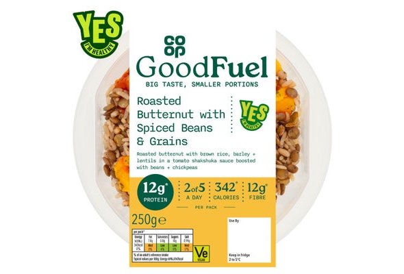 Co-op Goodfuel Roasted Butternut with Spiced Beans & Grains 250g