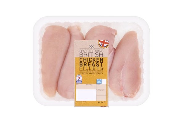 Co-op Space To Thrive British Chicken Breast Fillets 580g