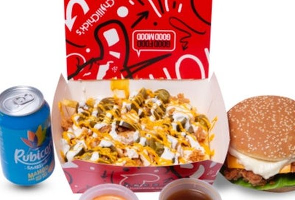 Spicy Chicken Loaded fries box Meal Deal.