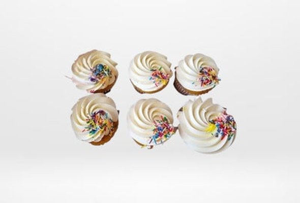 Plain Rainbow  Cupcakes