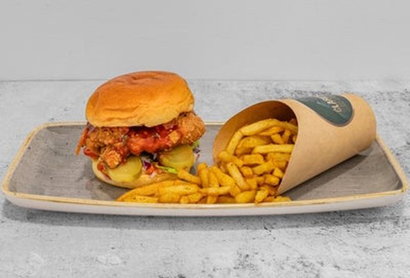 Wickedest' Bar-B Fried Chicken Burger