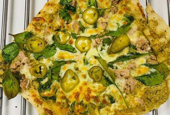 Tuna Pesto Pizza Bread