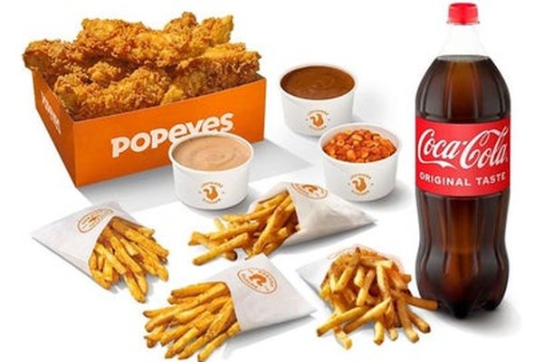 The Tender Sharer with Fries, Sides, Dip & Drink
