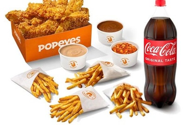 The Big Tender Sharer with Fries, Sides, Dip & Drink